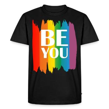 Gay Pride Gift - Men's Premium Organic T-Shirt - black - Front - Nico (187cm)