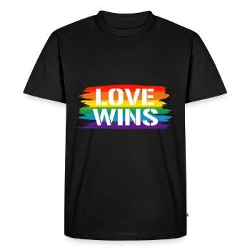 Gay Pride-gave - Premium økologisk T-skjorte for menn - svart - Foran - Nico (187cm)