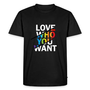 Gay Pride Gift - Men's Premium Organic T-Shirt - black - Front - Nico (187cm)