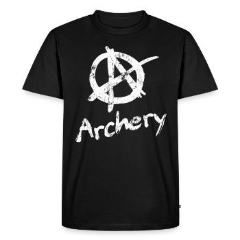 Symbole d'anarchie de tir à l'arc - T-shirt Premium bio Homme - noir - Devant - Nico (187cm)