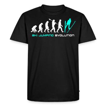 Ski Jumping Evolution - Men's Premium Organic T-Shirt - black - Front - Nico (187cm)