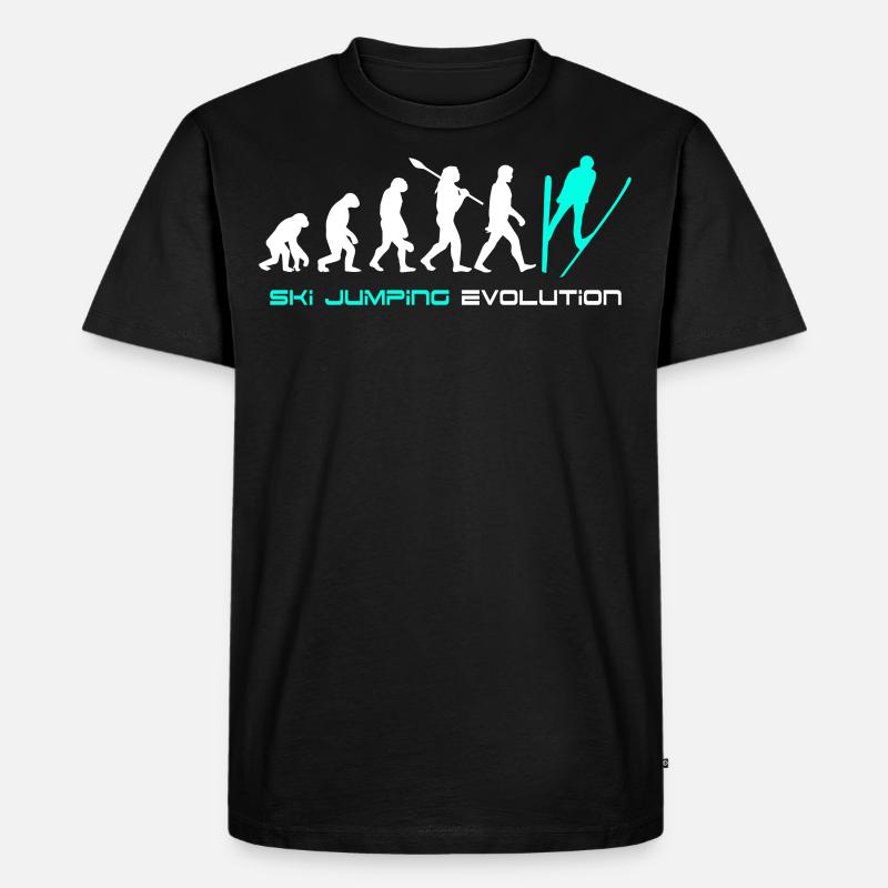 Ski Jumping Evolution - Men's Premium Organic T-Shirt - black