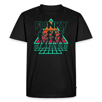 Funk Pop Soul Music Disco Afro Dancing Club Célébrez - T-shirt Premium bio Homme - noir - Devant - Nico (187cm)