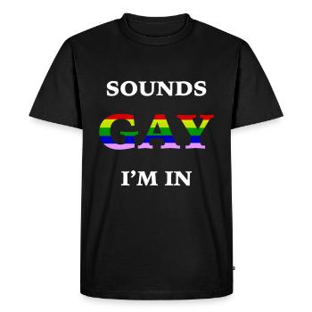 Gay Pride Gift - Men's Premium Organic T-Shirt - black - Front - Nico (187cm)