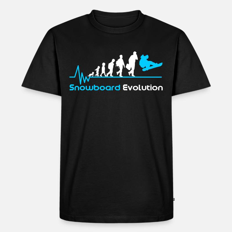 Snowboard evolution birth - Men's Premium Organic T-Shirt - black