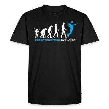 Beach volleyball evolution - Men's Premium Organic T-Shirt - black - Front - Nico (187cm)