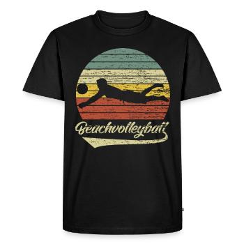 Cadeau de club d'athlétisme de beach volley - T-shirt Premium bio Homme - noir - Devant - Nico (187cm)