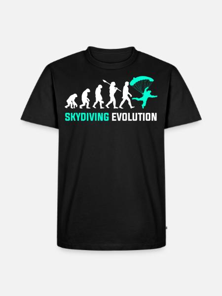 Skydiving Evolution - Men's Premium Organic T-Shirt - black