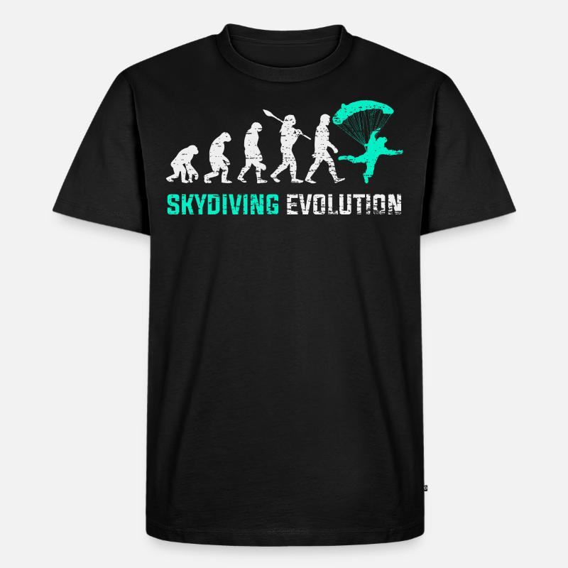 Cadeau Evolution du Parachutisme - T-shirt Premium bio Homme - noir