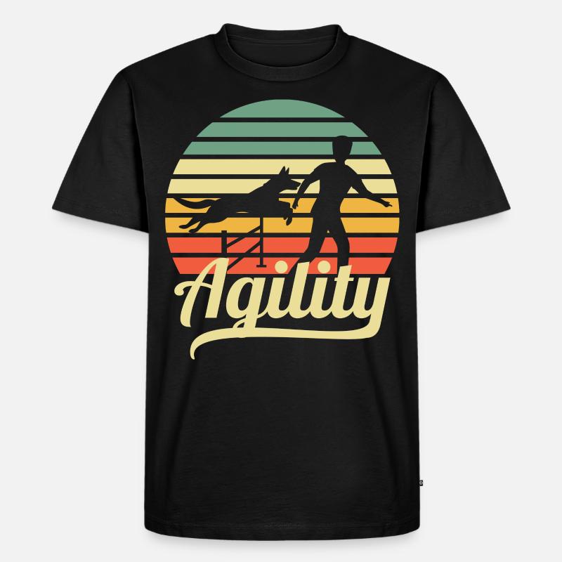 Agility - Männer Premium Bio T-Shirt - Schwarz