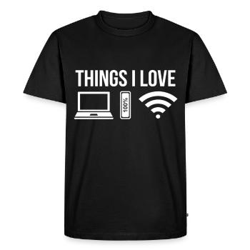computer - Men's Premium Organic T-Shirt - black - Front - Nico (187cm)