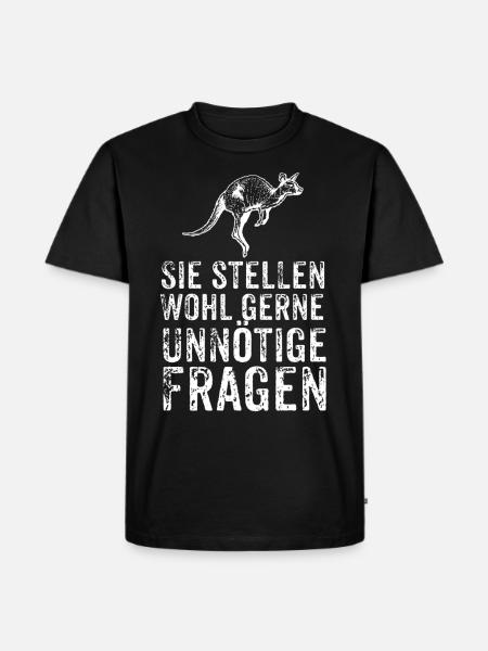 Känguru - Männer Premium Bio T-Shirt - Schwarz