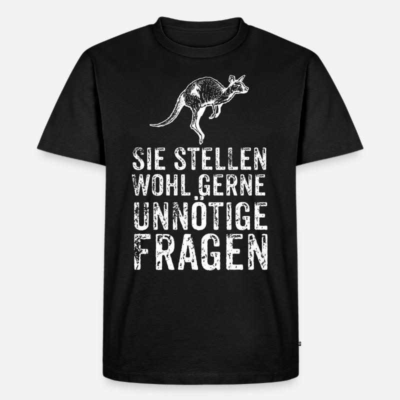 Känguru - Männer Premium Bio T-Shirt - Schwarz