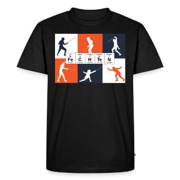 Fechten Fechtsport Fechter Degen Fechttunier - Männer Premium Bio T-Shirt - Schwarz - Vorne - Nico (187cm)