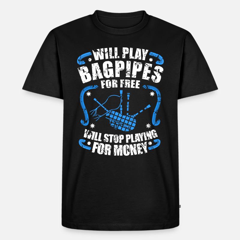 Bagpipe Geschenk - Männer Premium Bio T-Shirt - Schwarz