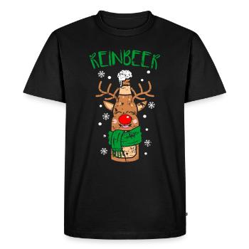 Purbeer - T-shirt Premium bio Homme - noir - Devant - Nico (187cm)