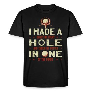 Golf Golfer Drôle de dire cadeau de golfeur - T-shirt Premium bio Homme - noir - Devant - Nico (187cm)