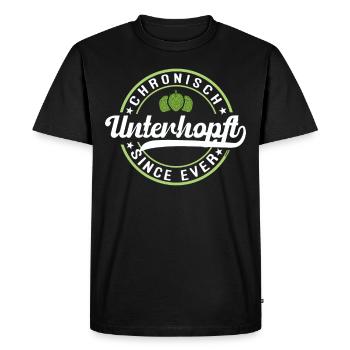 Chronisch Unterhopft Bier Biertrinker - Männer Premium Bio T-Shirt - Schwarz - Vorne - Nico (187cm)