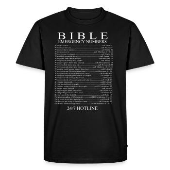 Cadeau du christianisme - T-shirt Premium bio Homme - noir - Devant - Nico (187cm)