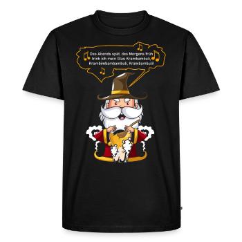 Krambambuli | Couleur Student | fraternity - Men's Premium Organic T-Shirt - black - Front - Nico (187cm)
