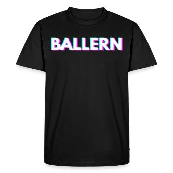 Baller Techno Rave Raver - Men's Premium Organic T-Shirt - black - Front - Nico (187cm)