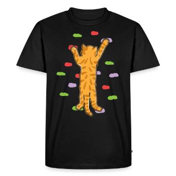 Cadeau d'escalade de chat d'escalade de chat d'escalade - T-shirt Premium bio Homme - noir - Devant - Nico (187cm)