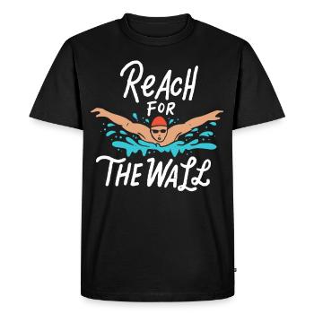 Natation Natation papillon nageur - T-shirt Premium bio Homme - noir - Devant - Nico (187cm)