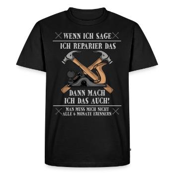 Cadeau de bricolage drôle - T-shirt Premium bio Homme - noir - Devant - Nico (187cm)