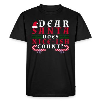 Drôle de slogan de Noël - T-shirt Premium bio Homme - noir - Devant - Nico (187cm)