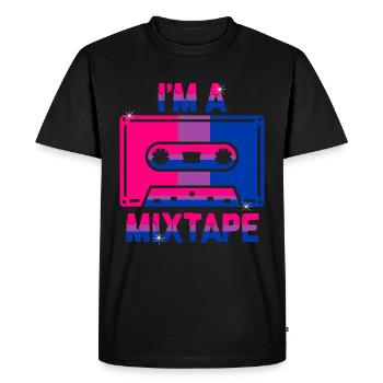 Je suis un mixtape Bisexualité Bisexualité Bisexuelle - T-shirt Premium bio Homme - noir - Devant - Nico (187cm)