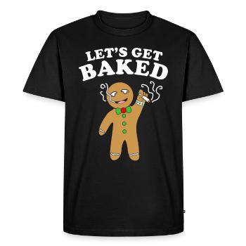Obtenons du pain d'épice au four Stoner - T-shirt Premium bio Homme - noir - Devant - Nico (187cm)