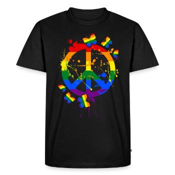 LGBT - Men's Premium Organic T-Shirt - black - Front - Nico (187cm)