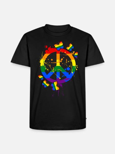 LGBT - Männer Premium Bio T-Shirt - Schwarz