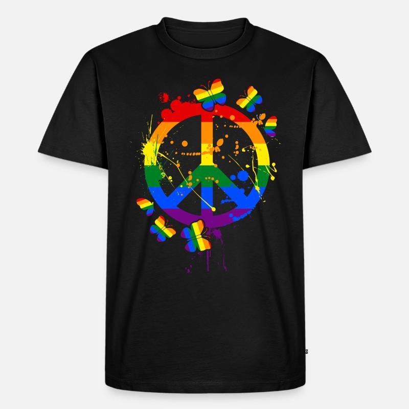 LGBT - Männer Premium Bio T-Shirt - Schwarz