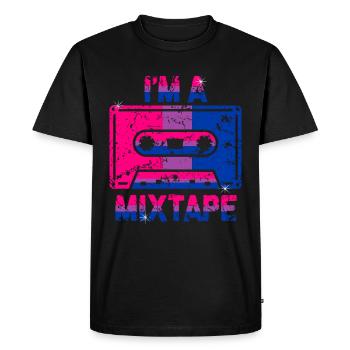 bisexuelle - T-shirt Premium bio Homme - noir - Devant - Nico (187cm)