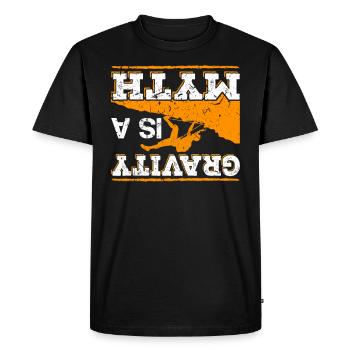 Drôle d'escalade - T-shirt Premium bio Homme - noir - Devant - Nico (187cm)