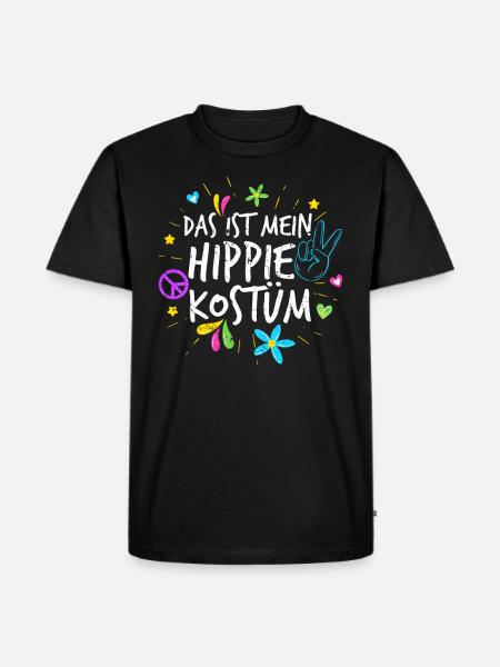 Hippie - Männer Premium Bio T-Shirt - Schwarz