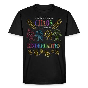 Drôle école maternelle maternelle - T-shirt Premium bio Homme - noir - Devant - Nico (187cm)