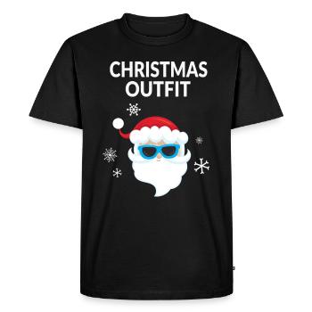 Noël Xmas Drôle Nikolaus Temps de l’Avent - T-shirt Premium bio Homme - noir - Devant - Nico (187cm)