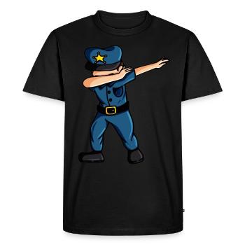 Police Dabbing Drôle Police Dab - T-shirt Premium bio Homme - noir - Devant - Nico (187cm)