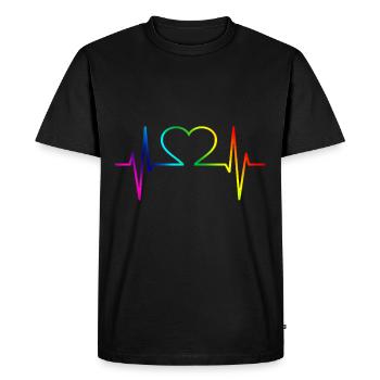 Cadeau Gay Pride - T-shirt Premium bio Homme - noir - Devant - Nico (187cm)