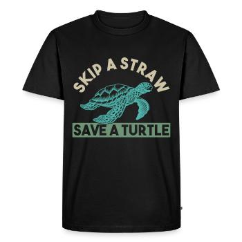 Sea plastic plastic pollution - Men's Premium Organic T-Shirt - black - Front - Nico (187cm)