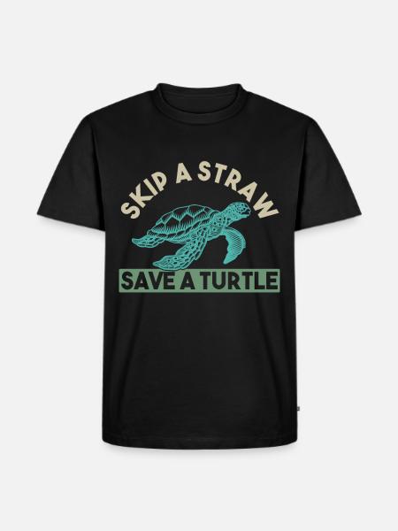 Sea plastic plastic pollution - Men's Premium Organic T-Shirt - black
