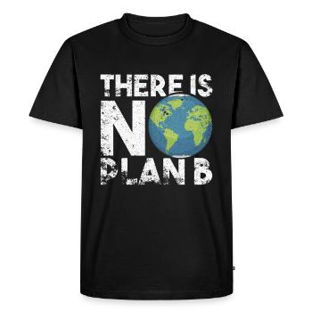 There Is No Plan B Earth Vintage Grunge - Men's Premium Organic T-Shirt - black - Front - Nico (187cm)