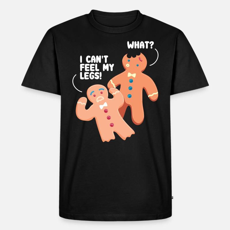 Lebkuchen Gingerbread Lebkuchenmann - Männer Premium Bio T-Shirt - Schwarz