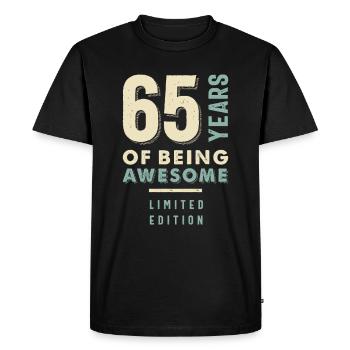 65 ans d'être génial - 65e anniversaire - T-shirt Premium bio Homme - noir - Devant - Nico (187cm)
