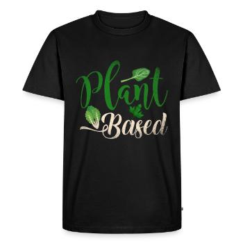 Plant based - Men's Premium Organic T-Shirt - black - Front - Nico (187cm)