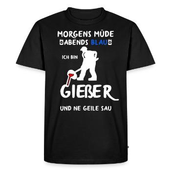 Caster Giesser Melter Foundry mechanic - Men's Premium Organic T-Shirt - black - Front - Nico (187cm)