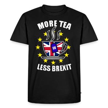 Drapeau britannique du Brexit EU Tea UK - T-shirt Premium bio Homme - noir - Devant - Nico (187cm)