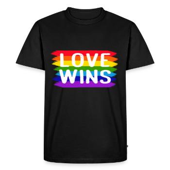 Gay Pride Gift - Men's Premium Organic T-Shirt - black - Front - Nico (187cm)